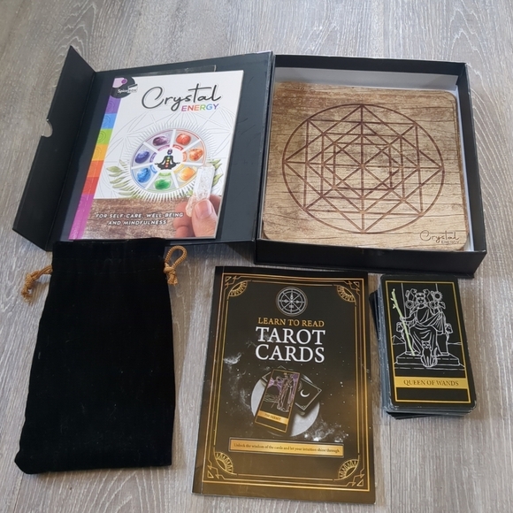 Tarot Card Set 78 Cards Crystal Book Healing Wellbeing Spirituality Witch Gypsy - Picture 2 of 3